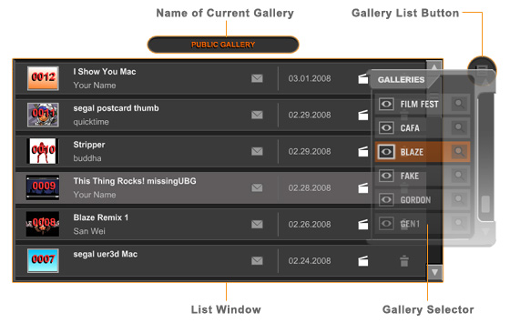 multi-gallery ui